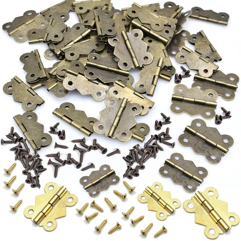 Furniture Hardware Antique - 10/20 шт. петельки-бабочки с винтами, железные,