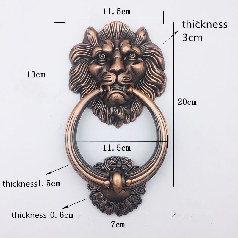 Furniture Hardware Antique - Антикварная бронзовая ручка-голова льва для двери,