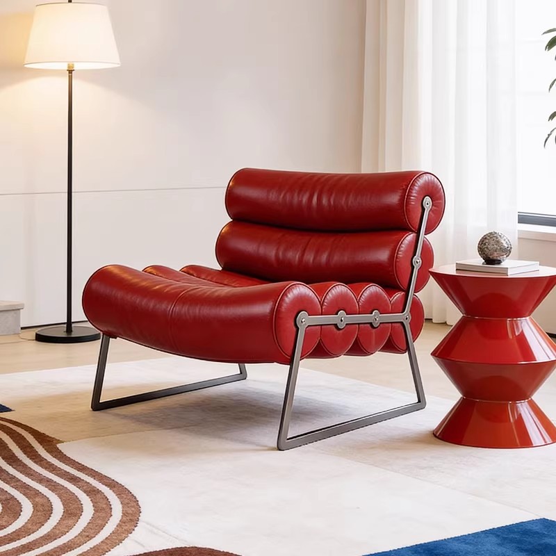 Furniture Hardware Store - Итальянское минималистичное кресло на колесиках, бордовый