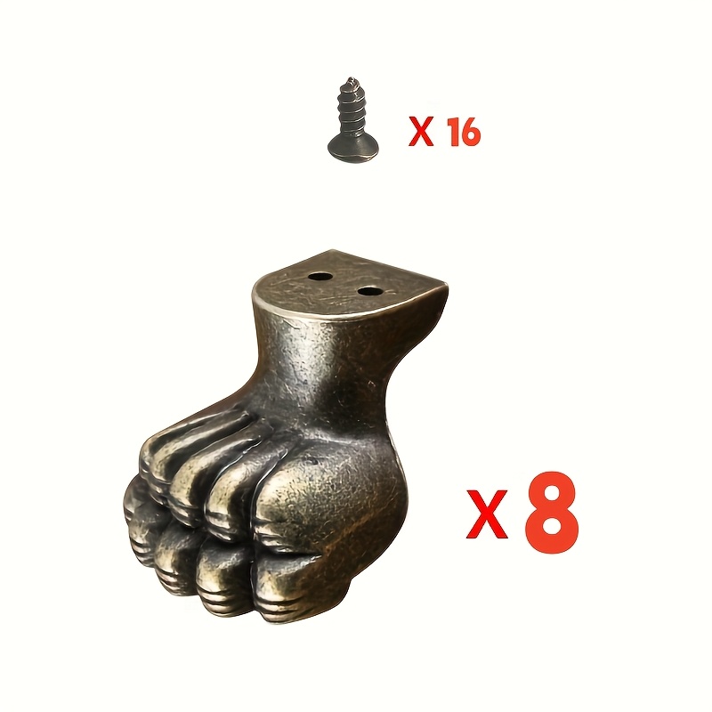 Furniture Hardware Antique - 8 шт. Антикварные латунные декоративные ножки-уголки